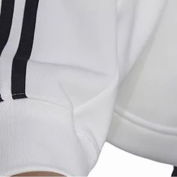 Adidas classic white black logo, 3 stripe hoodie sweatshirt Plus 2X mint worn 1x - Picture 3 of 10